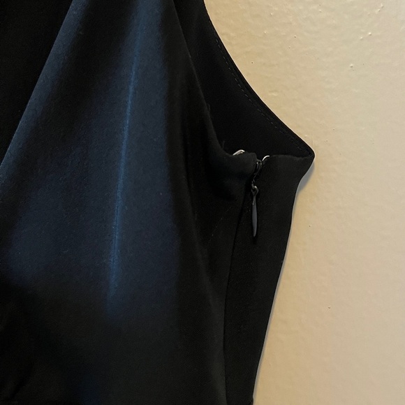 J. Crew Black Sophia Silk Dress Sz 16 Chiffon Empire Waist Sleeveless Bridesmaid - Picture 7 of 12